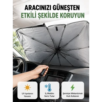 Katlanabilir Oto Güneşlik – Pratik, Dayanıklı, UV Koruyucu Tasarım Yeni Nesil