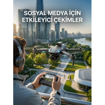 Katlanabilir Profesyonel Görünümlü Kamera Drone