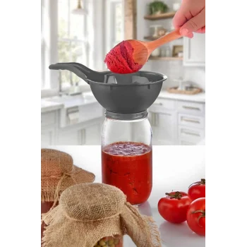 Kavanoz Hunisi - Konserve Reçel Hunisi Geniş Ağızlı - Saplı