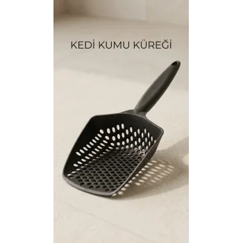 Kedi Kumu Eleme Küreği, Dar Tacaklı Ve Ergonomik Tasarımıyla Temizlik İçin Uygun