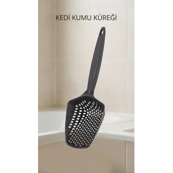 Kedi Kumu Eleme Küreği Sık Dokuma Gövde Ve Geniş Tutacaklı Temizlik Aracı