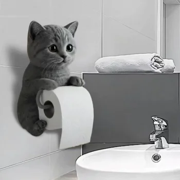Kedi Tasarımlı Tuvalet Kağıtlığı