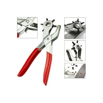 Kemer Delme Ve Perçin Pensesi Ikli Set Deri Plastik Delici
