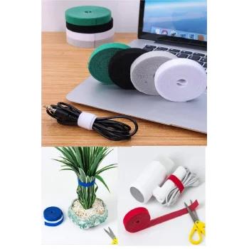 Kesilebilir Kablo  Tutucu Kulaklık Fare Airfry Ev Ofis İçin Cırt Sabitleyici Kablo Düzenleyici