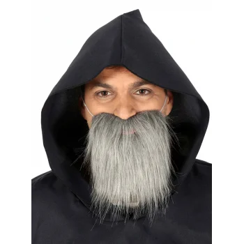 Kırçıllı Korsan Sakalı Gri Renk Takma Sakal (5047)