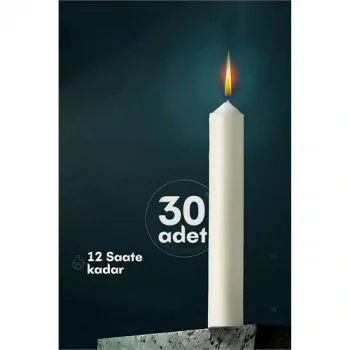 Klasik Mum 30 Adet - Kokusuz Mum