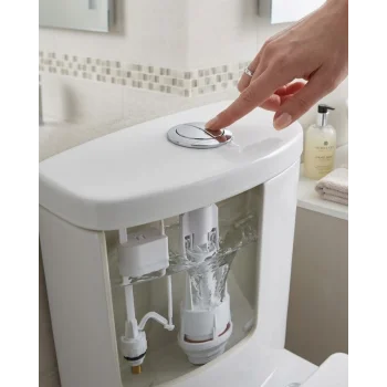 Klozet Rezervuar İç Takımı Basmalı Sistem Ayarlanabilir Şamandıralı Su Tahliye Mekanizması