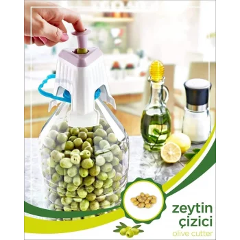 Kolay Zeytin Dilme Çizme Aparatı Pratik Kolay Zeytin Çizici Alet (5047)