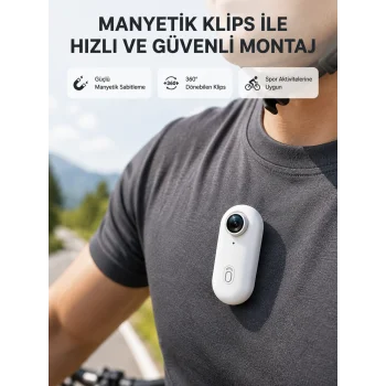 Kompakt 4K Aksiyon Kamerası Suya Dayanıklı WiFi ve 120° Geniş Açı