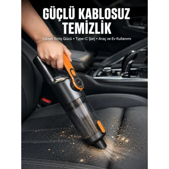 Kompakt Kablosuz Süpürge Güçlü Çekiş ve Düşük Ses Seviyesi