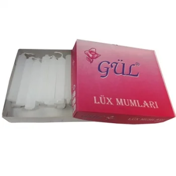 KÜÇÜK BEYAZ MUM 20Lİ KUTU (5047)