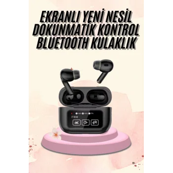 Kulak İçi Bluetooth Kulaklık Ekranlı Müzik Dinleme Çağrı Cevaplama Siyah