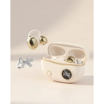 Kulak Klipsli Bluetooth Kulaklık Kompakt ve Hafif 2 Kurdele Küpe Hediyeli