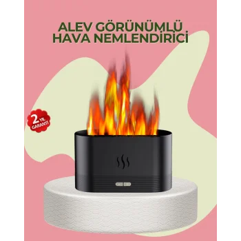 Kumandalı Alev Görünümlü LED Hava Nemlendirici Buhar Makinesi