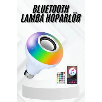 Lamba Hoparlör Ampül Görünümlü Renk Değiştirebilen Android ve İOS Uyumlu