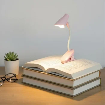 Lamba Model Mandallı LED Kitap Okuma Lambası – Kıvrılabilir Esnek Gövdeli, Taşınabilir Gece Lambası &amp; Masaüstü Okuma Işığı (5047)