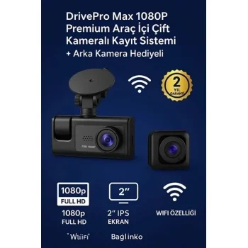 Lcd Ekranlı 1080p 3 Kameralı Araç İçi Kamera Geri Görüş Destekli Gece Görüşlü G Sensörlü