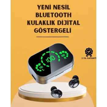 LED Ekranlı Kablosuz Kulaklık – Gürültü Önleyici Mikrofon ve Dokunmatik Özellikli