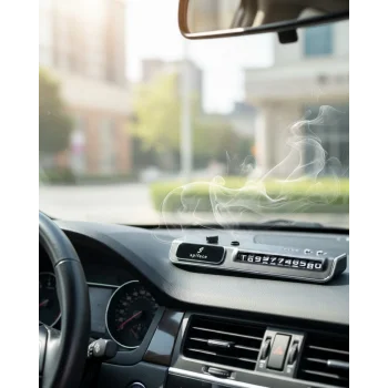 LED Işıklı Araç Ön Cam Telefon Numarası Gösterme Aparatı + 3 Seviyeli Hava Nemlendirici