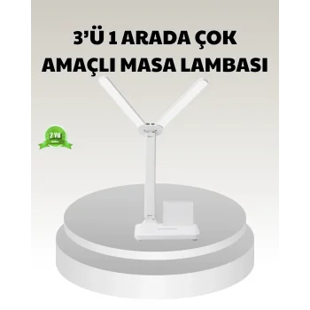 LED Işıklı Masa Lambası – Göz Yormayan, Kısılabilir ve Esnek Başlıklı