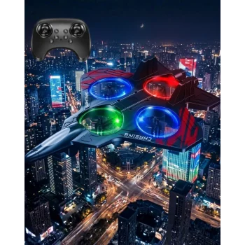 LED Işıklı Oyuncak Drone Fighter Jet Tasarımlı Uzaktan Kumandalı Uçak