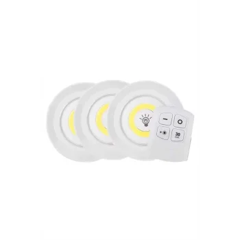 Led Lamba 3lü Uzaktan Kumandalı Yapışkanlı