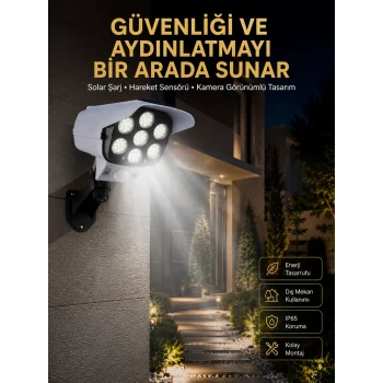 LED Lamba-Güneş Paneli Destekli Uzaktan Kumandalı Solar LED Lamba