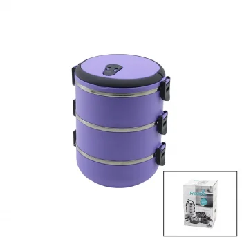 LİLA 3LÜ SEFER TASI SAKLAMA KABI 1.8LT