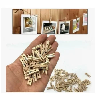 Mandal Mini Ahşap Mandal (100 Adet)