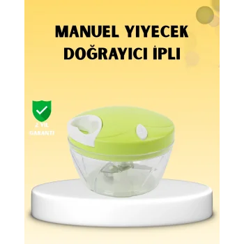 Manuel Yiyecek Doğrayıcı İpli Hızlı Pratik Sebze Kıyıcı