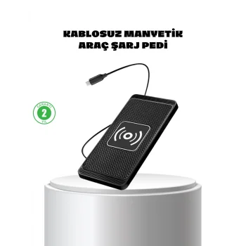 Manyetik Kablosuz Şarj Pedi 15W Hızlı Şarj Kaymaz Silikon Qi Destekli