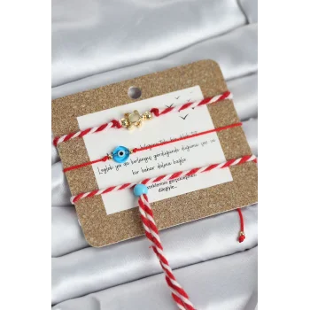 Marteniçka Bileklik 3lü Caretta Caretta ve Nazarlı Model