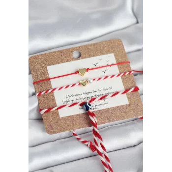 Marteniçka Bileklik 3lü Minimal Kalp Model