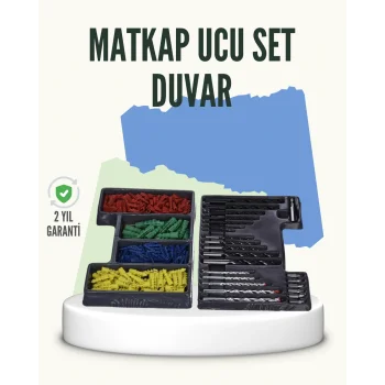 Matkap Ucu Seti 24 Parça Organizer Kutulu Ahşap Metal Beton Uyumlu