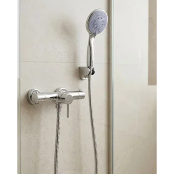 Mavi 4 Fonksiyonlu El Duşu Başlığı Seti Spiral Hortum ve Duş Askısı