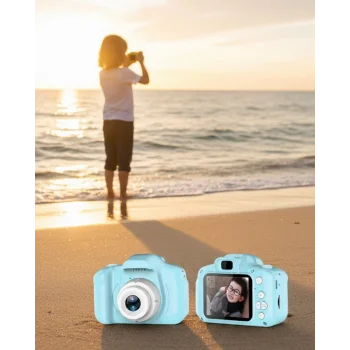 Mavi HD Taşınabilir Mini Dijital Kamera Video ve Fotoğraf Kayıt Özellikli