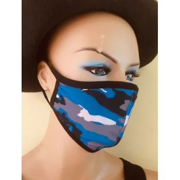 Mavi Kamuflaj Maske
