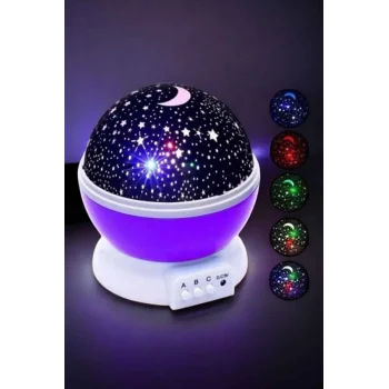 Mavi ve Mor Işıklı  Projeksiyon Lambası