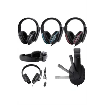 Mikrofonlu Gamer Kulaklık Oyuncu Kulaklığı Yüksek Ses Kaliteli Stereo Yumuşak Yastıklar