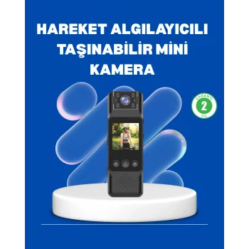 Mini Kamera 1080P Full HD Döner Lens Taşınabilir