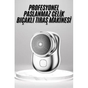 Mini Sıfır Sakal Yanak Tıraş Makinesi USB Şarjlı Sıfır Sakal Taşınabilir Korumalı