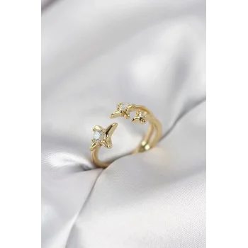 Minimal Kutup Yıldızı Model Gold Renk Kadın Yüzük