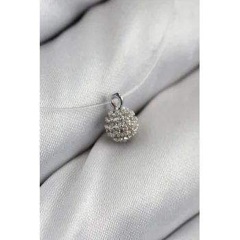 Misineli Topcuk Model Gümüş Renk Hayalet Kolye