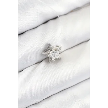 Misineli Yıldız Model Gümüş Renk Hayalet Kolye