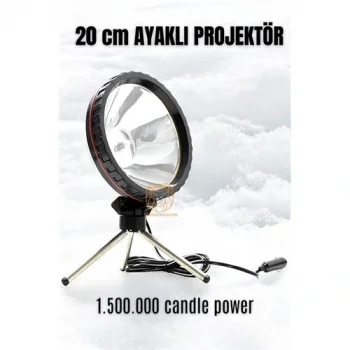 3 Ayaklı El Projektörü 360 Derece Avcı Projektörü Tekne Projektör