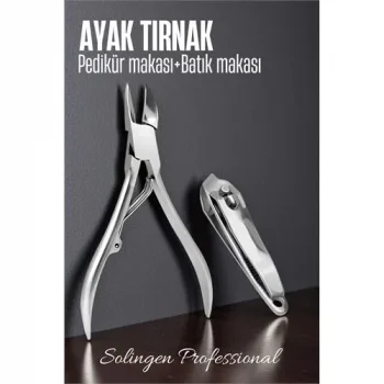 Modacar Ayak Tırnak Makası Batık Tırnak Makas Seti Pedikür Tırnak Makası Merys Solingen