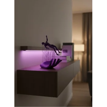 Mor El İnsan Figürü Dekoratif Biblo Minimal Modern Salon Raf ve Masa Üstü Aksesuar