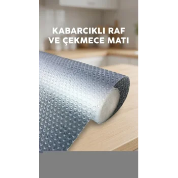 Mutfak Dolap İçi Şeffaf Kaydırmaz Raf Örtüsü 45x300 Cm Pvc Kaplama