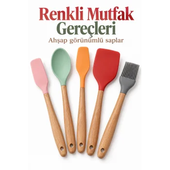 Mutfak Seti Renkli Başlıklı
