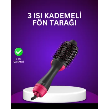 Negatif İyon Teknolojili Saç Kurutma ve Şekillendirme Fırçası